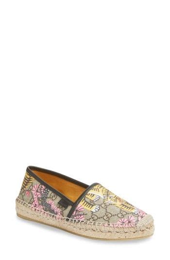 gucci pilar espadrille tiger print flat|Gucci Pilar Espadrille Flat (Women) .